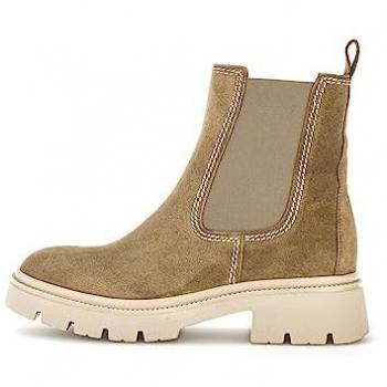 Gabor Damen Chelsea Stiefelette Braun mit Blockabsatz und Wechselfußbett, Best Fitting, Größe 38