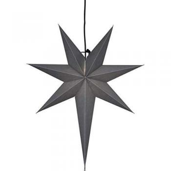 Papierstern in Grau, B: 55 cm, H: 65 cm
