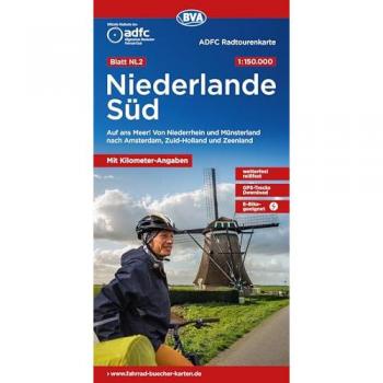 ADFC-Radtourenkarte NL 2 Niederlande Süd 1:150.000, reiß