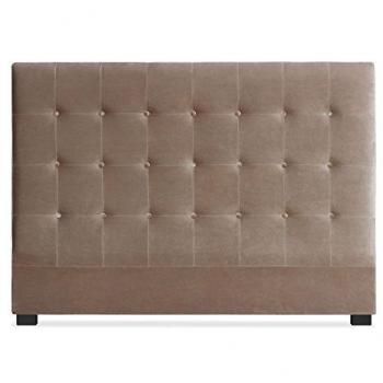 Tête de lit capitonnée 160 cm Velours Taupe