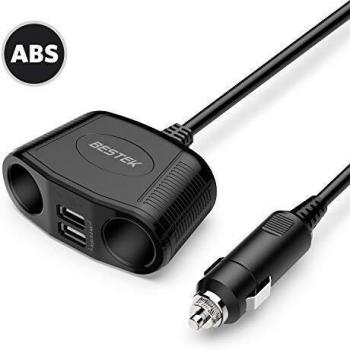 CaricaPlus BESTEK 12/24V 150W, 2 ACC & 2 USB per dispositivi mobili