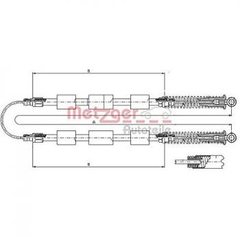 Parking Brake Cable by Metzger 321.20