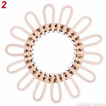 Artistic Rattan Round Makeup Mirror