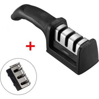 Afilador de cuchillos de 3 etapas con recambio