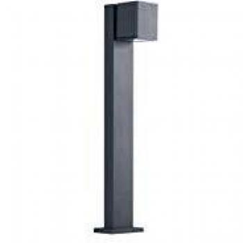 Lampioncino giardino quadrato IP44 GU10 esterno CE antracite alluminio 80 cm 1 luce