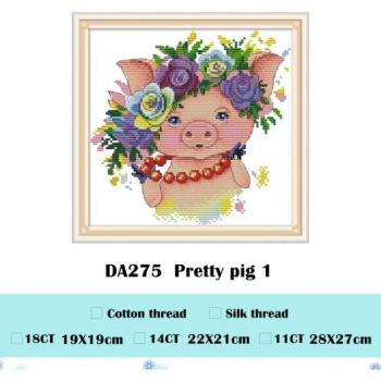 Pig Cross Stitch DIY Kit