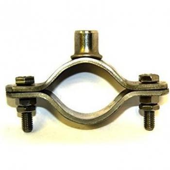 Graphskill T304 Stainless Steel Munsen Bossed Pipe Clamp, 100 mm, M10, Pack of One