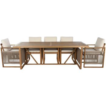 ESPRIT Rustic Brown Dining Table Set – 230x100x75cm