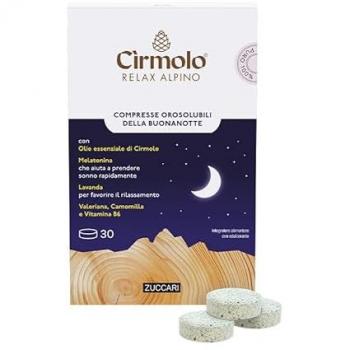 Integratore Cirmolo Buonanotte con Melatonina, Lavanda, Valeriana e Camomilla