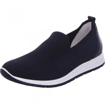 IMAC Damen-Slipper – Textil & Lederimitat, casual, schwarz