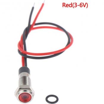 Industrial Grade IP67 LED Warning Light, 6mm, Multi-Voltage Compatibility (3V-6V/12-24V/220V)