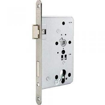Serratura Cilindro Infilare per Autorità 0615 PZW 20/55/72/8 mm DIN Sinistra Acciaio Inox Arrotondato