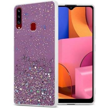 Copertura scintillante Samsung A20s Viola