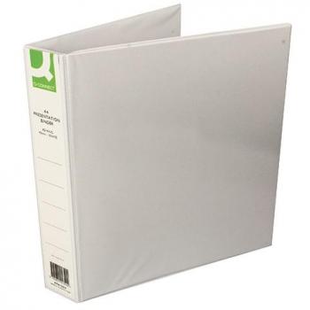Q Connect Presentation 40mm 4D-Ring Binder A4 White Pk 6