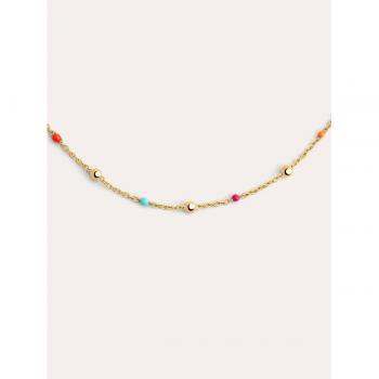 Collar de Acero Bañado en Oro Dots L Colors Enamel