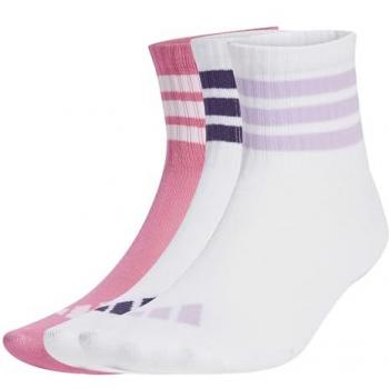 Children’s Adidas Ribbed Socks – Triple Pack (White & Pink)
