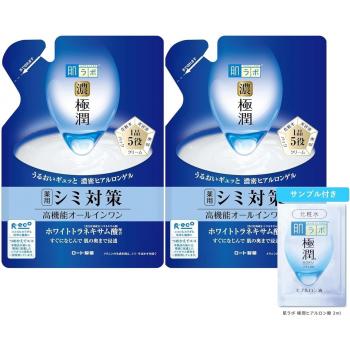 Hada Labo Gokujun Witte Glans Gel Refill 80 g (Set van 2) inclusief Sachet