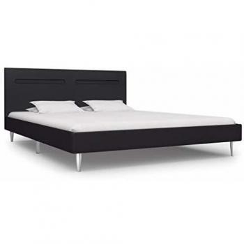 VidaXL modernes LED-Bettgestell in Schwarz, 180 x 200 cm