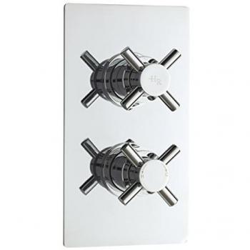 Chrome Dual Handle Concealed Shower Valve with Diverter