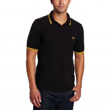 Fred Perry Herren Poloshirt, Schwarz, Größe M