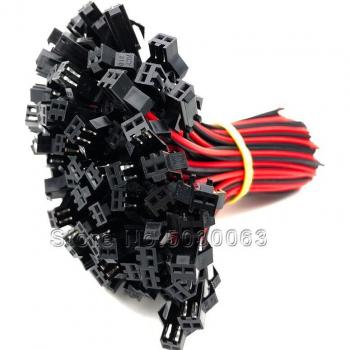 10pcs Docking LED Power Cord 10cm Male/Female SM2P Connector Line