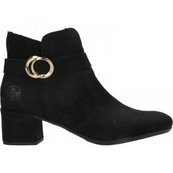 Damen-Schuhe Rieker Veloursleder in Schwarz, 36.0