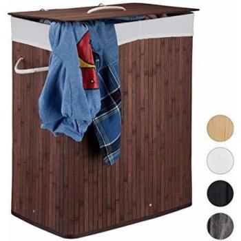 Rectangular Bamboo Laundry Container
