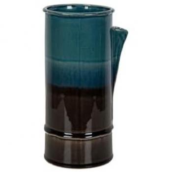 Florero Cerámico Azul-Negro 14x26 cm de STYLE HOME