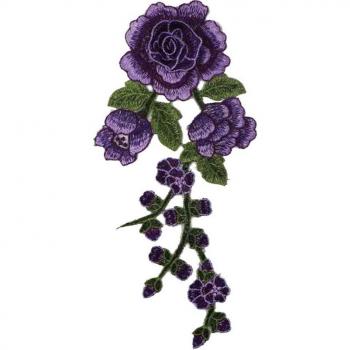 Parche de Bordado Rosa para Ropa