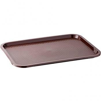 APS Fast Food-Tablett, bruchsicher, spülmaschinenfest, 45 x 35,5 cm, braun