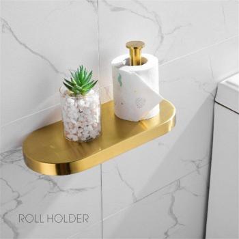 Modernes Design: Gebürsteter Gold WC-Papierhalter
