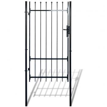 VidaXL Cancello pedonale con punte a lancia 100 x 198 cm