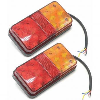 Waterproof 10 LED Tail Light Pair for Truck and Car