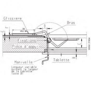 Kit Esteso SystèmeBoy 850 mm per Persiane 1,5 m² Carico 20 kg