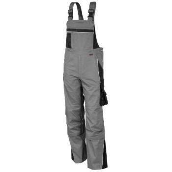 QUALITEX PRO Latzhose grau/schwarz für Damen 46 und Herren 52