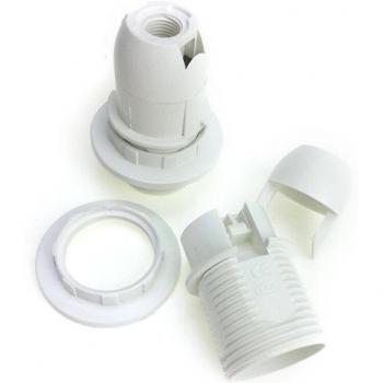 E14 Screw Socket Holder, 2A 250V, White and Black, CE Marked, 56x44mm