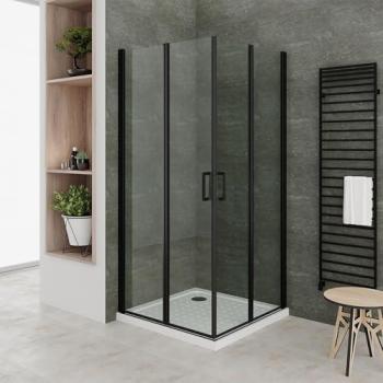 Cabine de Douche Pliante Sofia-black 80x80 cm