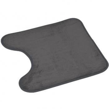 Douceur d'Intérieur Tapis Contour WC Uni Polyester Anthracite 45 x 45 cm