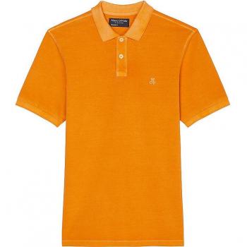 Marc O'Polo Herren Poloshirt Orange XL mit Label-Detail