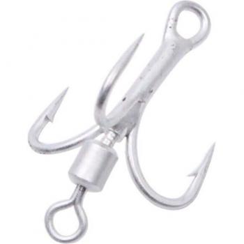 4Pcs High Carbon Steel Treble Hooks with Spoon 6# 8#
