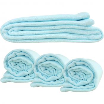 Revelle Imabari Certified Japanese Bath Towels – 60‑Pack, 5‑Ply, 120 cm, Ultra‑Soft, Blue