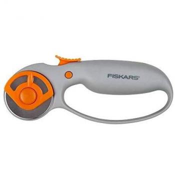 45 mm Titanium Loop Cutter – Fiskars Quick‑Change Blade, Comfortable Handle, Orange/White