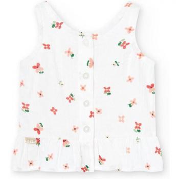 Top de bebé niña con estampado floral y botones