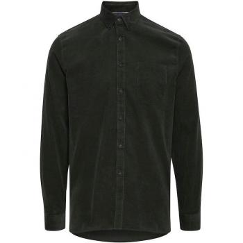 Solid Herren Hemd 21104208 Grün Corduroy Regular Fit S