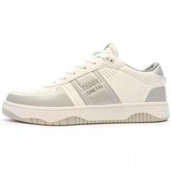 Sneakers Teddy Smith Homme en simili cuir blanc