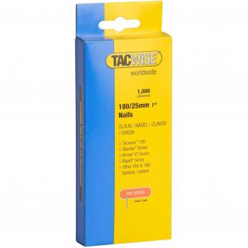 Tacwise 0361 Type 180 / 25mm Galvanised 18G Brad Nails