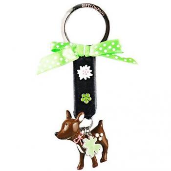 Blei‑druckguss Schlüsselanhänger „Rehkitz“ von Giftcompany – Braun, 10 cm