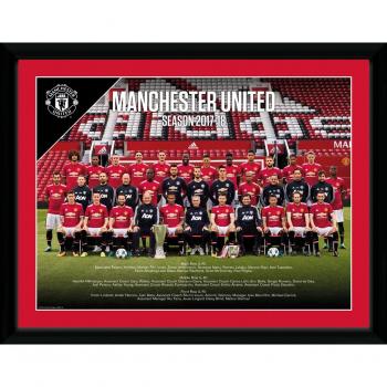 Gerahmtes Mannschaftsbild Manchester United 2017/18