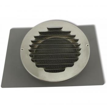 150 mm Lüftungsgitter Edelstahl gebürstet