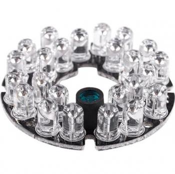 CCTV 10Mil 90° Red IR Camera with 24 LED Infrared Illumination